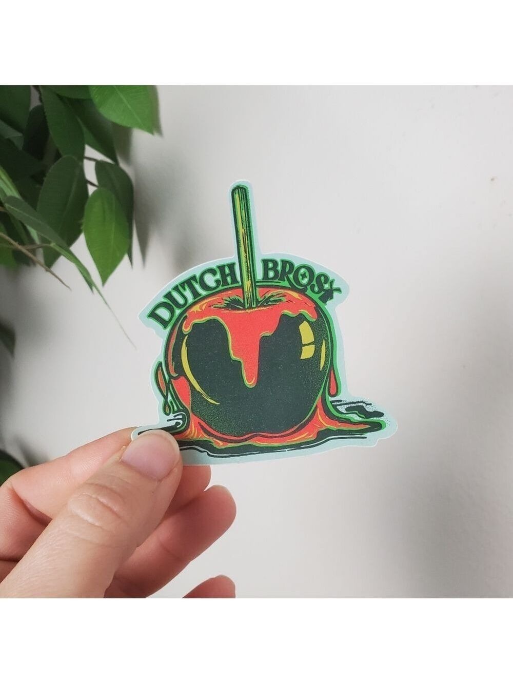 Dutch Bros September Sticker Caramel Apple 2024 Spooky Glitter